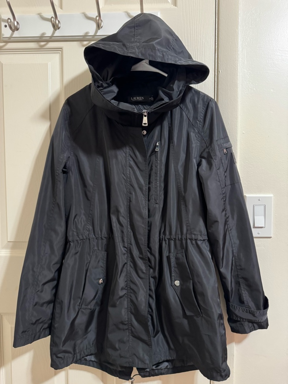 Lauren Ralph Lauren Black Hooded Anorak Jacket
